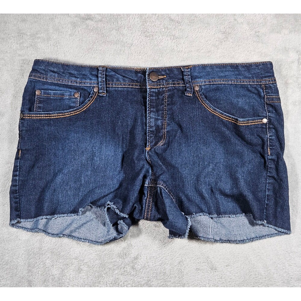 Jean ShortsFaded Glory Women's Denim Cutoff Shorts Size 14 Dark Wash Stretch